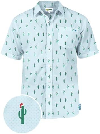 Tipsy Elves Men's Short Sleeve Holiday Button Down Shirts - Funny Christmas & Hanukkah Hawaiian Shirts for Men - Image 4