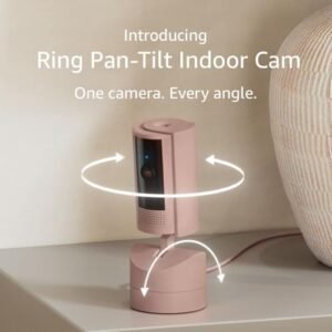 Ring Pan-Tilt Indoor Cam | See all around with 360° pan coverage, HD video, plus Two-Way Talk (2024 release) | Blush