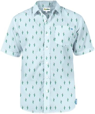Tipsy Elves Men's Short Sleeve Holiday Button Down Shirts - Funny Christmas & Hanukkah Hawaiian Shirts for Men
