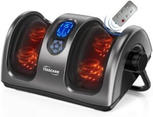 TISSCARE Shiatsu Foot Massager with Heat: Foot Massager for Plantar Fasciitis, Neuropathy, Circulation and Pain Relief, Massage Feet/Leg/Calf/Ankle at Home/Office, Christmas Gifts for Women and Men