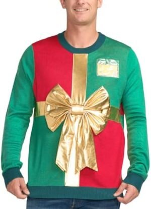 Tipsy Elves Men's Ugly Christmas Sweaters - Funny and Tacky Embellished Christmas Sweaters for Men