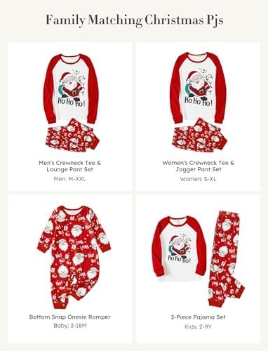 PATPAT Family Christmas Pjs Matching Sets Holiday Jammies Sleepwear Christmas Pajamas for Family Mommy and Me Xmas Outfits - Image 5