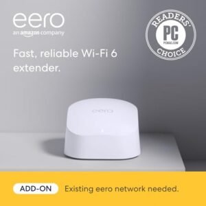 Amazon eero 6 dual-band mesh Wi-Fi 6 extender (newest model) - expands existing eero network