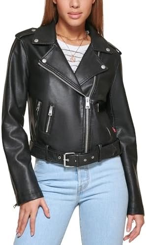 Levi's Women's Belted Faux Leather Moto Jacket (Regular & Plus Size)