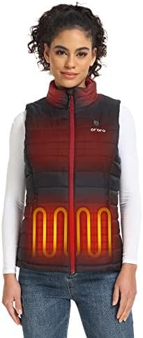 ORORO Women's Lightweight Heated Vest with Battery Pack