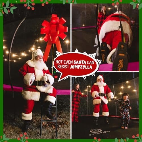 JUMPZYLLA Trampoline 8FT 10FT 12FT 14FT 15FT 16FT Trampoline with Enclosure - Recreational Trampolines with Ladder and AntiRust Coating, ASTM Approval Outdoor Trampoline for Kids - Image 5