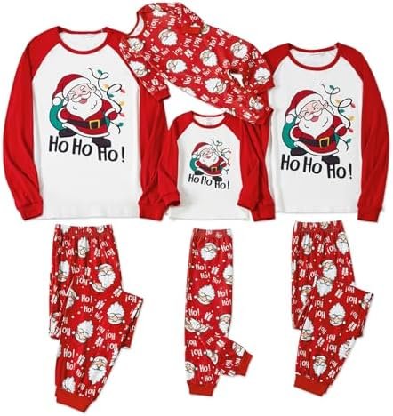 PATPAT Family Christmas Pjs Matching Sets Holiday Jammies Sleepwear Christmas Pajamas for Family Mommy and Me Xmas Outfits