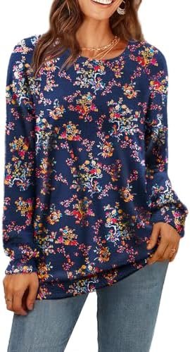 YESNO Women Christmas Sweater Graphic Printed Oversized Pullover Sweaters Casual Loose Knit Tops S01