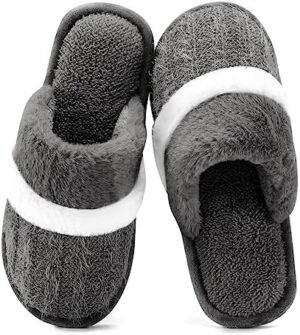 Cozy Slippers for Women Indoor and Outdoor Fuzzy House Shoes with Memory Foam Anti-Skid Sole Gifts for Women Mom Ladies