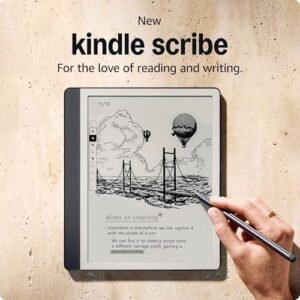 New Amazon Kindle Scribe (32GB) - Redesigned display with uniform borders. Now write directly on books and documents. With built-in notebook summarization. Includes Premium Pen - Tungsten
