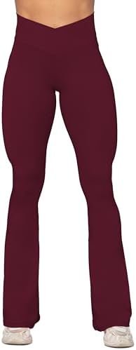 Sunzel Flare Leggings, Crossover Yoga Pants with Tummy Control, High-Waisted and Wide Leg - Image 2