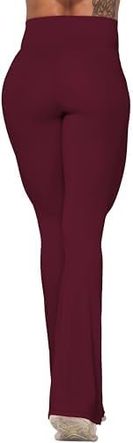 Sunzel Flare Leggings, Crossover Yoga Pants with Tummy Control, High-Waisted and Wide Leg - Image 3