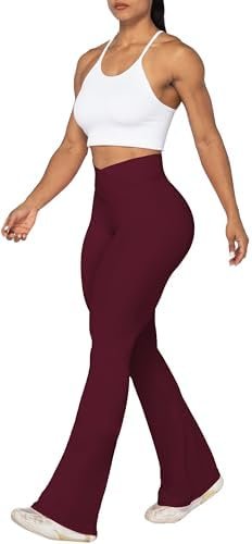 Sunzel Flare Leggings, Crossover Yoga Pants with Tummy Control, High-Waisted and Wide Leg - Image 4
