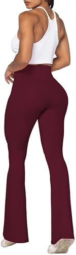 Sunzel Flare Leggings, Crossover Yoga Pants with Tummy Control, High-Waisted and Wide Leg - Image 5