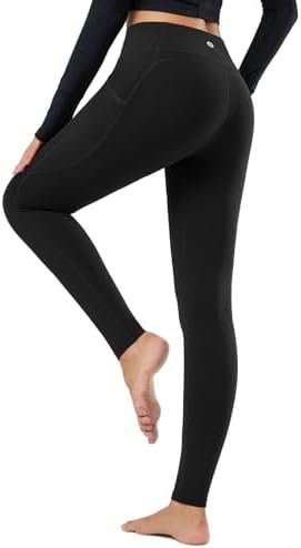 BALEAF Women's Fleece Lined Leggings Thermal Warm Winter Tights High Waisted Yoga Pants Cold Weather with Pockets - Image 2