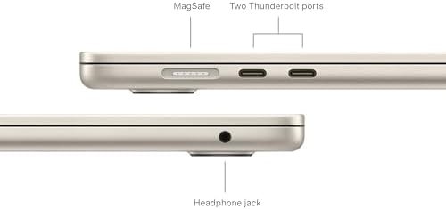 Apple 2024 MacBook Air 15-inch Laptop with M3 chip: Built for Apple Intelligence, 15.3-inch Liquid Retina Display, 16GB Unified Memory, 512GB SSD Storage, Backlit Keyboard, Touch ID; Starlight - Image 5