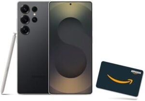 SAMSUNG Galaxy S25 Ultra Cell Phone + $200 Amazon Gift Card, 512GB, AI Smartphone, Unlocked Android, 200MP AI Camera, S Pen, Fast Processor, Long Battery Life, 2025, Titanium Black