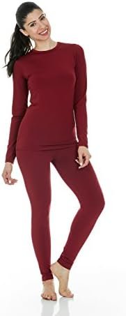 Thermajane Long Johns Thermal Underwear for Women Fleece Lined Base Layer Pajama Set Cold Weather