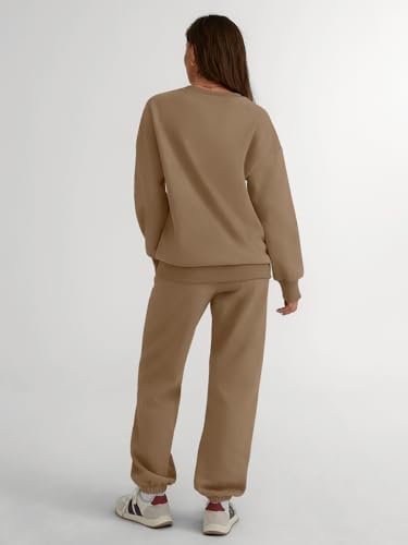 Trendy Queen Sweatsuits Women 2 Piece Outfits Two Piece Crewneck Sweatshirts Sets Lounge Fall Sweatpants 2025 Tracksuits - Image 4