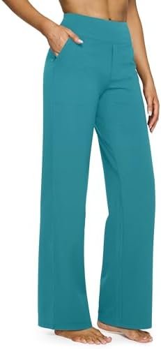 G4Free Yoga Pants Women Wide Leg Pants with Pockets High Waist Stretch Dress Casual Sweatpants Petite/Regular/Tall