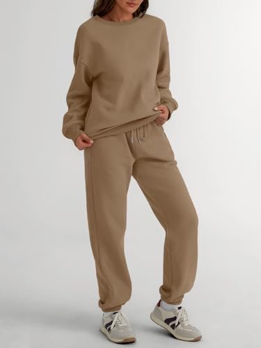 Trendy Queen Sweatsuits Women 2 Piece Outfits Two Piece Crewneck Sweatshirts Sets Lounge Fall Sweatpants 2025 Tracksuits - Image 3