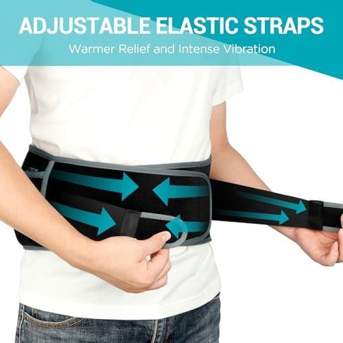 Comfytemp Cordless Heating Pad with Massager for Back Pain Relief, Portable Lower Back Massager FSA HSA Eligible, Wearable Heating Pads for Cramps with 3 Heat, Auto-Off, Christmas Gifts for Mom 58" - Image 3