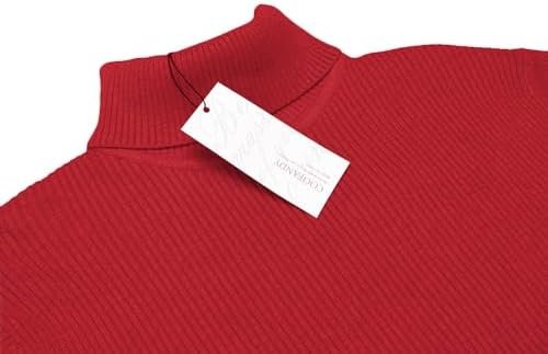 COOFANDY Mens Ribbed Slim Fit Knitted Pullover Casual Turtleneck Sweater - Image 4