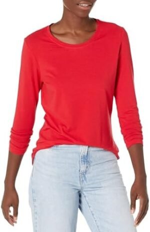 Amazon Essentials Women's Classic-Fit Long-Sleeve Crewneck T-Shirt (Available in Plus Size)