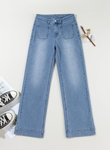 Astylish Women's Wide Leg Jeans High Waisted Stretchy Straight Leg Jeans Loose Trendy Denim Pants with Pocket - Image 3