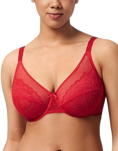 HSIA Minimizer Bras for Women Full Coverage Underwire Bras Plus Size Lifting Lace Bra for Heavy Breast