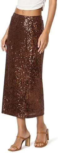 The Drop Women's Bianca Sequin Midi Skirt