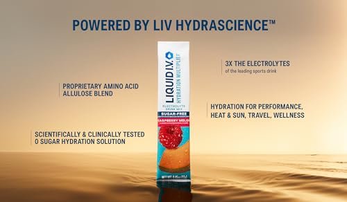 Liquid I.V.® Hydration Multiplier Sugar-Free - Rainbow Sherbet | Electrolyte Powder Drink Mix | 1 Pack (14 Servings) - Image 4