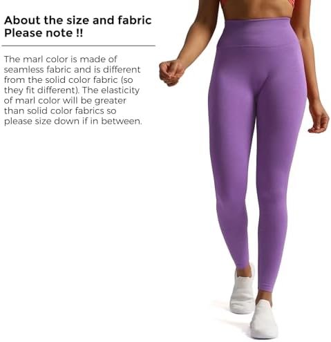 Aoxjox High Waisted Workout Leggings for Women Tummy Control Buttery Soft Yoga Metamorph Deep V Pants 26" - Image 2