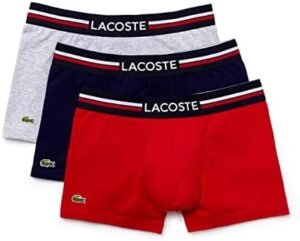 Lacoste Men's Cotton Stretch Big Croc Print Boxer Briefs, 3-Pack