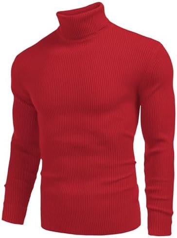 COOFANDY Mens Ribbed Slim Fit Knitted Pullover Casual Turtleneck Sweater - Image 2