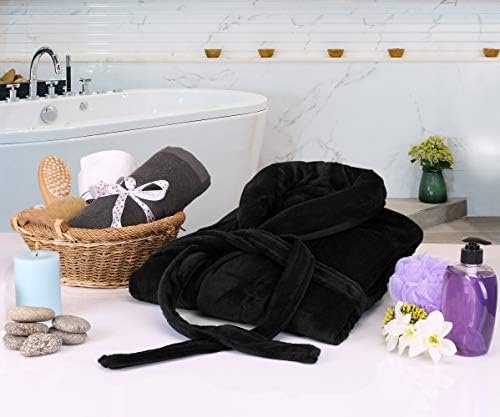 NY Threads Luxurious Men's Shawl Collar Fleece Bathrobe Long Spa Robe - Image 7