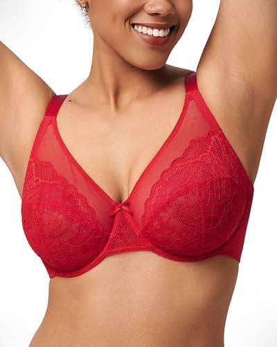HSIA Minimizer Bras for Women Full Coverage Underwire Bras Plus Size Lifting Lace Bra for Heavy Breast - Image 5