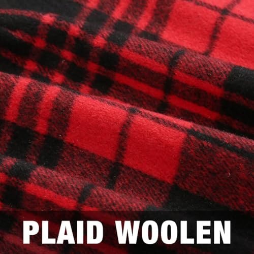 IDEALSANXUN Womens High Waist Plaid Skirt Bodycon Pencil Wool Mini Skirts - Image 5