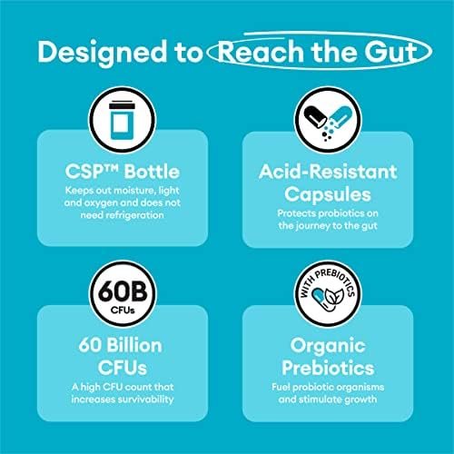 Physician's Choice Probiotics 60 Billion CFU - 10 Strains + Organic Prebiotics - Immune, Digestive & Gut Health - Supports Occasional Constipation, Diarrhea, Gas & Bloating - for Women & Men - 30ct - Image 9
