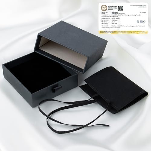 Amazon Essentials 0.25 to 1 Carat IGI Certified Solitaire Lab Grown Diamond Stud Earrings for Women in 14k Gold - 4 Prong Round Cut (G-H Color, VS1-VS2 Clarity) - Gold Stud Earrings - Stud Earrings for Women - Image 7