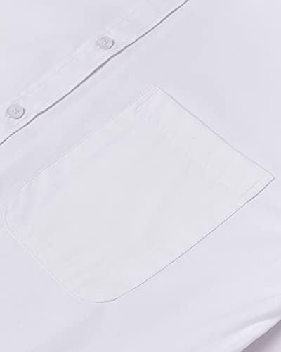 Alimens & Gentle Mens Solid Oxford Shirt Long Sleeve Button Down Shirts with Pocket - Image 4