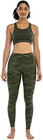 CHRLEISURE Leggings with Pockets for Women, High Waisted Tummy Control Workout Yoga Pants - Image 3