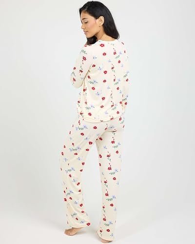 Real Essentials 2 Pack: Women's Pajama Set - Choose from Short Sleeve with Pocket or Long Sleeve without Pocket - Image 3