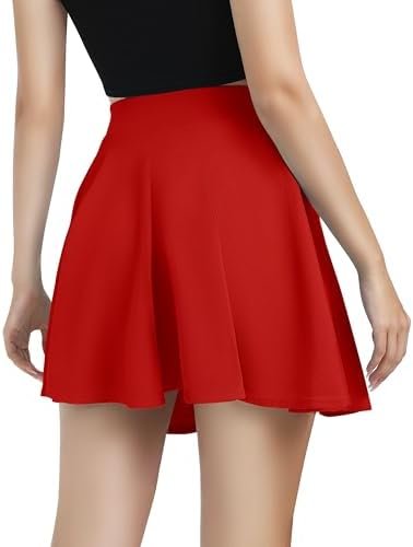 Urban CoCo Women's Basic Versatile Stretchy Flared Casual Mini Skater Skirt - Image 5