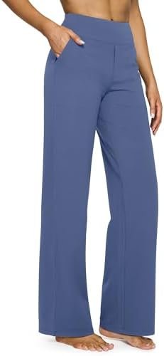 G4Free Yoga Pants Women Wide Leg Pants with Pockets High Waist Stretch Dress Casual Sweatpants Petite/Regular/Tall