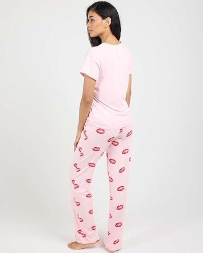 Real Essentials 2 Pack: Women's Pajama Set - Choose from Short Sleeve with Pocket or Long Sleeve without Pocket - Image 3