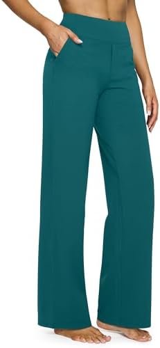 G4Free Yoga Pants Women Wide Leg Pants with Pockets High Waist Stretch Dress Casual Sweatpants Petite/Regular/Tall