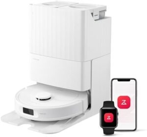 roborock Qrevo S Robot Vacuum and Mop, Self-Drying, Auto Mop Washing, 7000Pa Suction, Self-Emptying & Refilling, 10mm Mop Lifting, 200RPM Spinning Mops, Smart Obstacle Avoidance, White