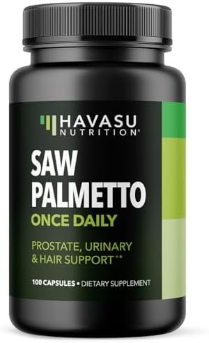 Saw Palmetto for Men Prostate Health Supplement to Promote Urinary Tract Function - 500mg Per Serving - 100 Count - DHT Blocker Hair Vitamin - Vegan, Non-GMO Capsules, Over 3 Month Supply