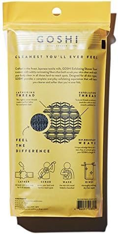 GOSHI Exfoliating Shower Towel - Rip-Resistant Exfoliating Washcloth for All Skin Types - Made in Japan - Image 2